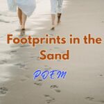 “Footprints in the sand on a peaceful beach symbolizing comfort, faith, and hope in hard times.”