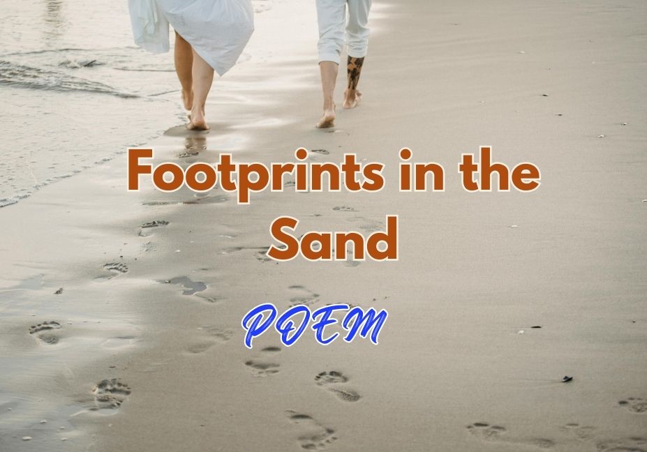 “Footprints in the sand on a peaceful beach symbolizing comfort, faith, and hope in hard times.”