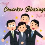 “Coworker blessings message with cheerful office team celebrating success and sharing positive vibes at workplace.”