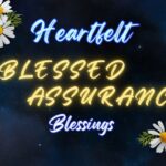 Choir singing Blessed Assurance lyrics during Sunday worship service