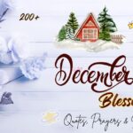 "Illustration of December blessings and prayers bringing peace, joy, and spiritual inspiration for the month"