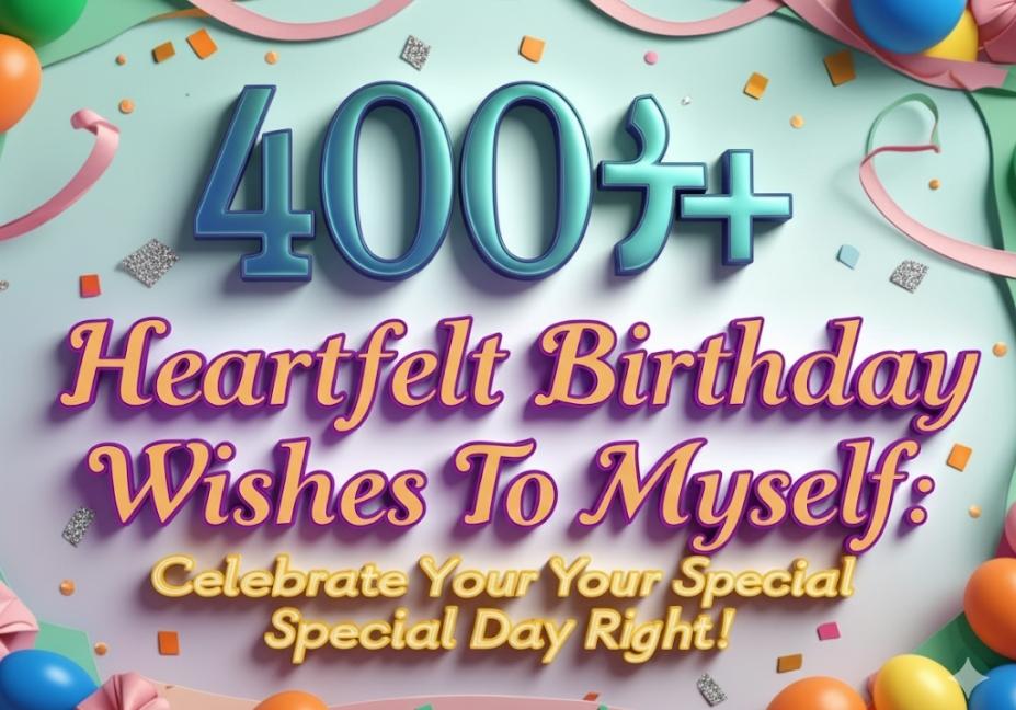 "Over 400 heartfelt birthday wishes to myself celebrating your special day"